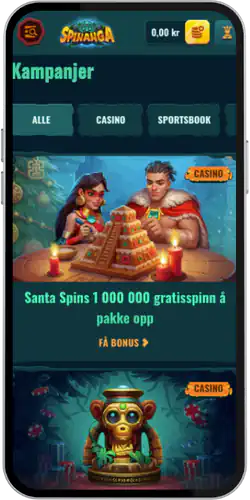 Spinanga casino Finn bonusseksjonen