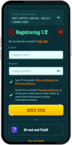 Spinanga casino Fullfor registreringsprosessen