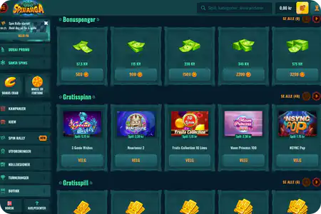 Spinanga casino Lojalitetsbutikk – gratisspinn, pengene tilbake og garanterte spill